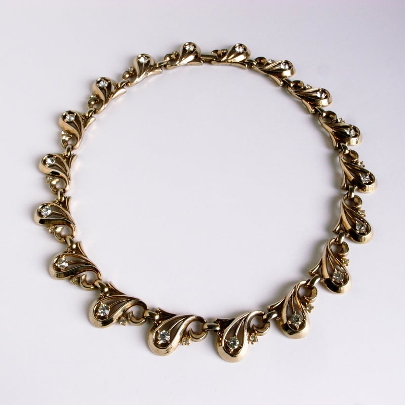 Crown Trifari/クラウン・トリファリ】1949 PAT.PEND ゴールドトーン