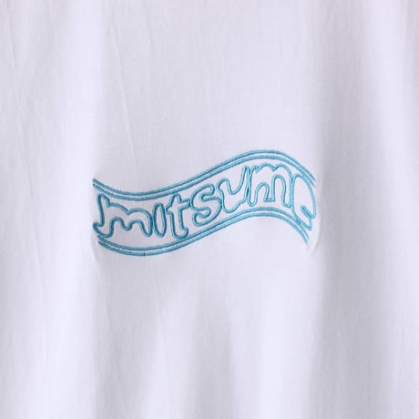 ミツメ ネオン ロゴ刺繍Tシャツ ホワイト