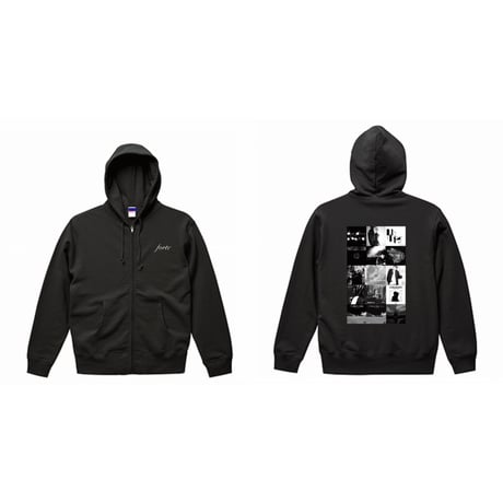 forte HAIIRO DE ROSSI"Legacy"Full Zip Hoodie(Black/White)裏パイル
