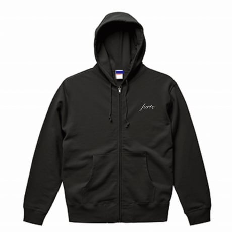 forte HAIIRO DE ROSSI"Legacy"Full Zip Hoodie(Black/White)裏パイル