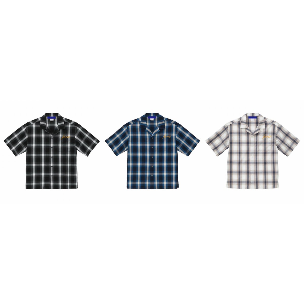forte Official Embroidery オープンカラーシャツ(3Colors) |