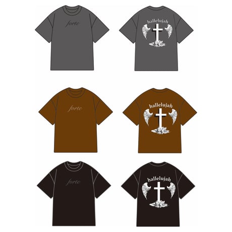 forte"hallelujah"Drop Shoulder T(3Color)