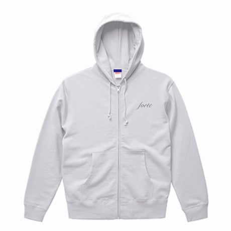 forte HAIIRO DE ROSSI"Legacy"Full Zip Hoodie(Black/White)裏パイル