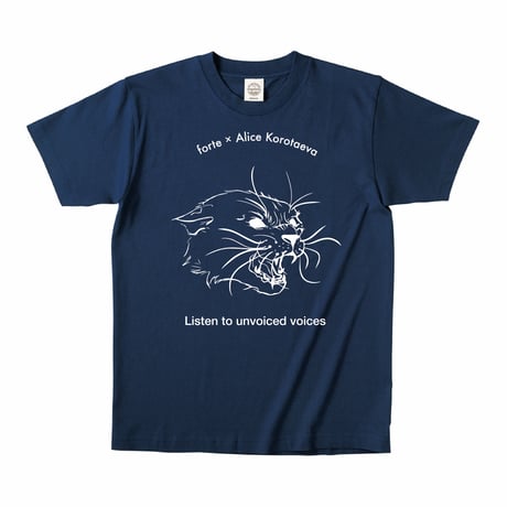 forte × Alice korotaeva 1st.Collection Organic Cotton T-Shirts(Purple Navy)