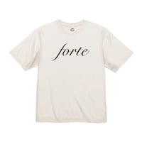 forte Official  Logo Soft Touch Oversized T-shirts(Vintage Off White)