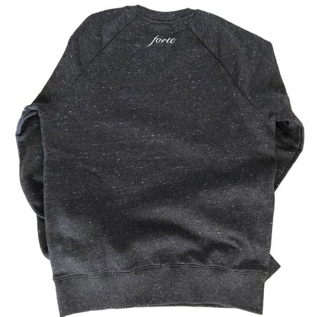 forte×Alice Korotaeva Raglan Organic Sweatshirt(Twist Black)裏起毛←UK