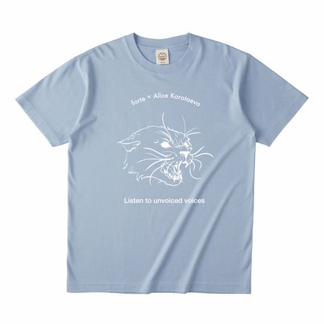 forte × Alice korotaeva 1st.Collection Organic Cotton T-Shirts(Acid Blue)