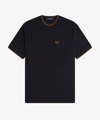 フレッドペリー   メンズ　FREDPERRY  Pocket Detail Pique T-Shirt ( ブラック　カラー）