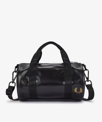 フレッドペリー　Tonal Classic Mini Barrel Bag（ BLACK / GOLDカラー）