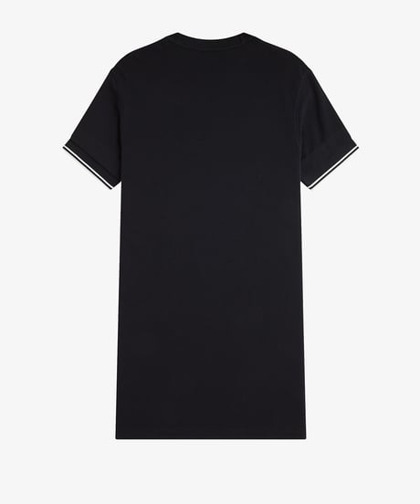 フレッドペリー　FREDPERRY  ウィメンズ  Tipped Pique T-Shirt Dress（ ブラックカラー )