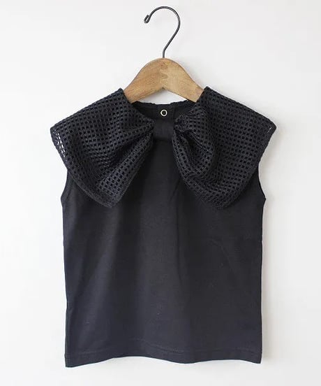 マルーク　天竺メッシュ衿Tシャツ   ( ブラック）maarook