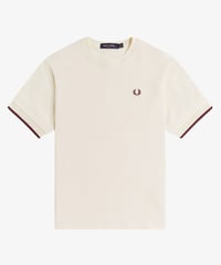 フレッドペリー　ウィメンズ　Mesh Cuff Pique T-Shirt　（ ECRUカラー）