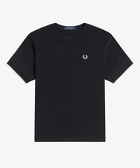 フレッドペリー  FREDPERRY     ウィメンズ 　Mesh Cuff Pique T-Shirt  (  BLACKカラー )