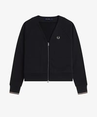 フレッドペリー  FRED PERRY  　Zip-Through Sweatshirt Cardigan  (   BLACKカラー  ）ウィメンズ