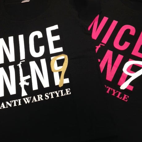 憲法9条“NICE NINE”Tee(Black×Gold/White)