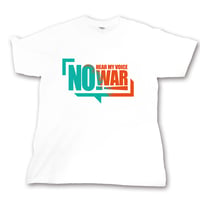 “NO WAR!”speech balloon design Tee（WHITE）