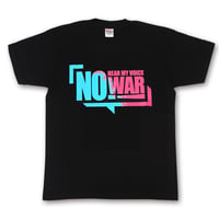 “NO WAR!”speech balloon design Tee（BLACK）