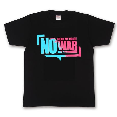 “NO WAR!”speech balloon design Tee（BLACK）