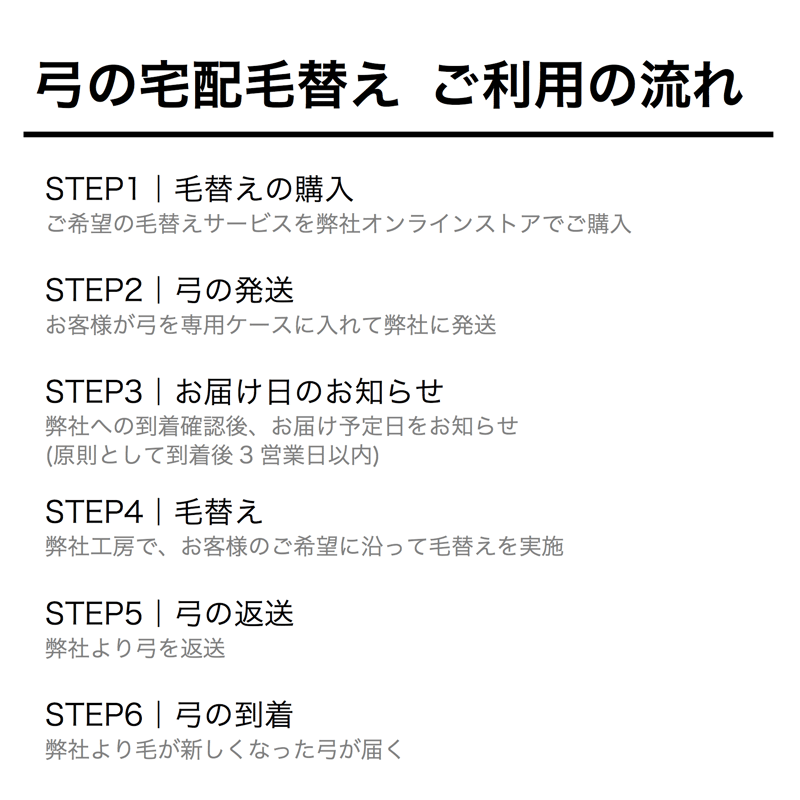 ヴァイオリン&ヴィオラ弓】宅配 毛替え シベリア上質 | 文京楽器