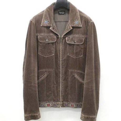 NUMBER (N) INE ナンバーナイン スタッズ ベロア ジャケット NUMBER NINE BROWN ブラウン 茶色 COTTON コットン 綿 4 スタッズ