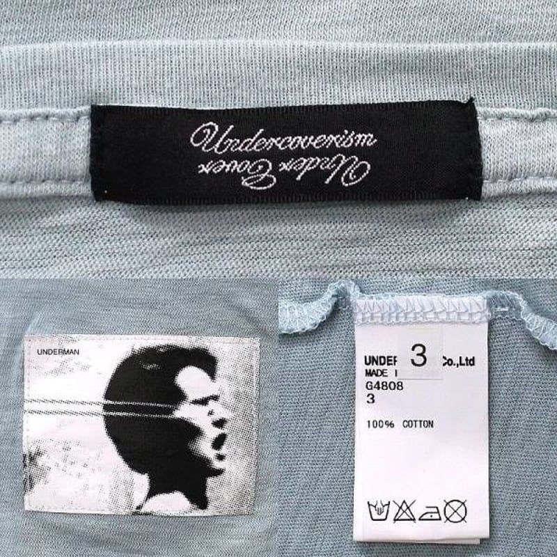 UNDERCOVER アンダーカバー G4808 ビッグ Tシャツ BIG TEE 水色 綿 ...