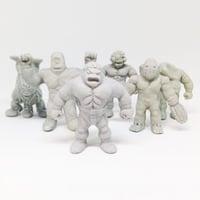 第1弾 妖怪レスラー・全6種（灰）消しゴム人形