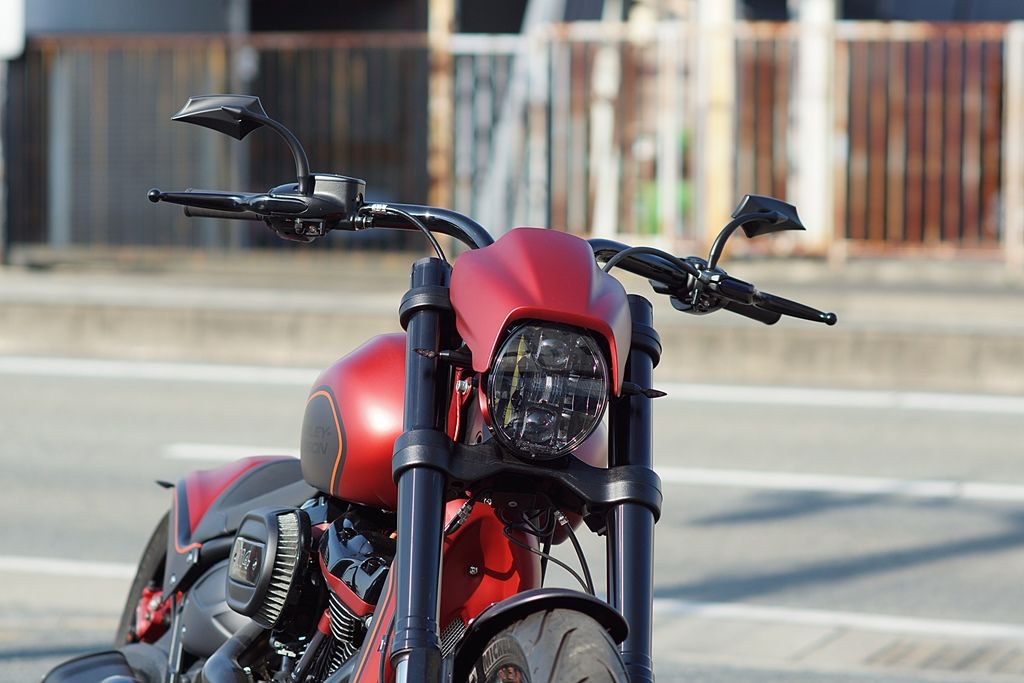 【ハーレー】ウインカー FXDR専用フロントウインカーステー TS-04 | custom factory Noy's