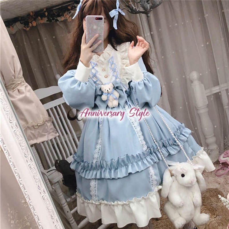 【土曜セール】ゴスロリ・ロリータドレス 水色茶色 楽天市場】Lady Lazy ロリータ JSK ドレス ワンピース 甘ロリ
