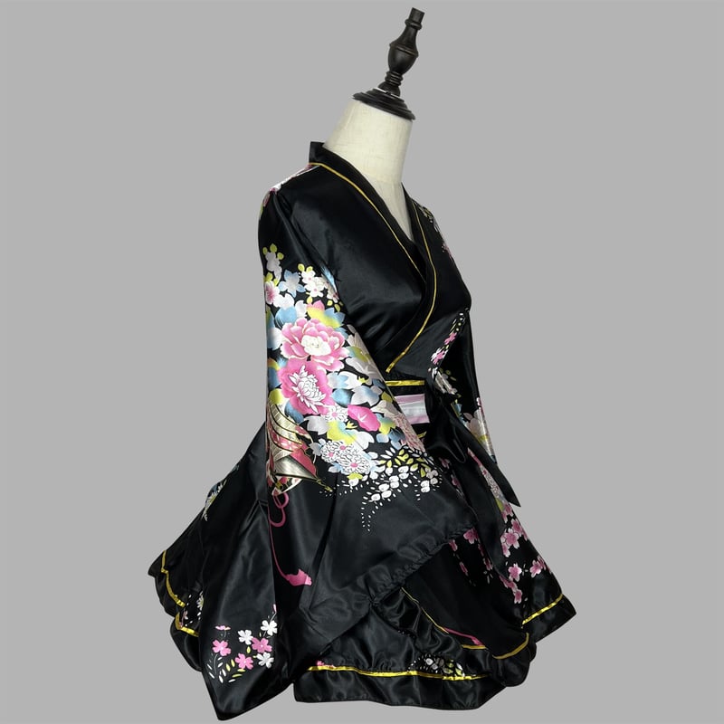 lala777様オーダーページです。オビツサイズ4着　花魁ドレス 0698ツートンカラー孔雀和柄着物ドレス 和柄 衣装 ダンス