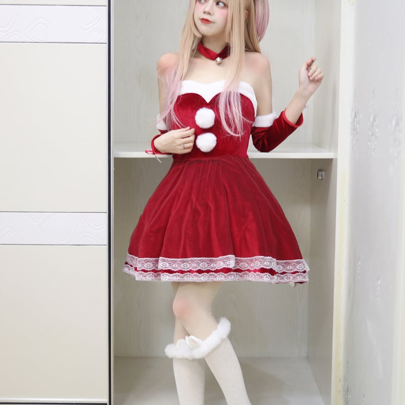 サンタコス 赤 ピンク S~6L 大きいサイズ コスプレ メイド服 サンタコス 赤 ピンク S~6L 大きいサイズ コスプレ メイド服