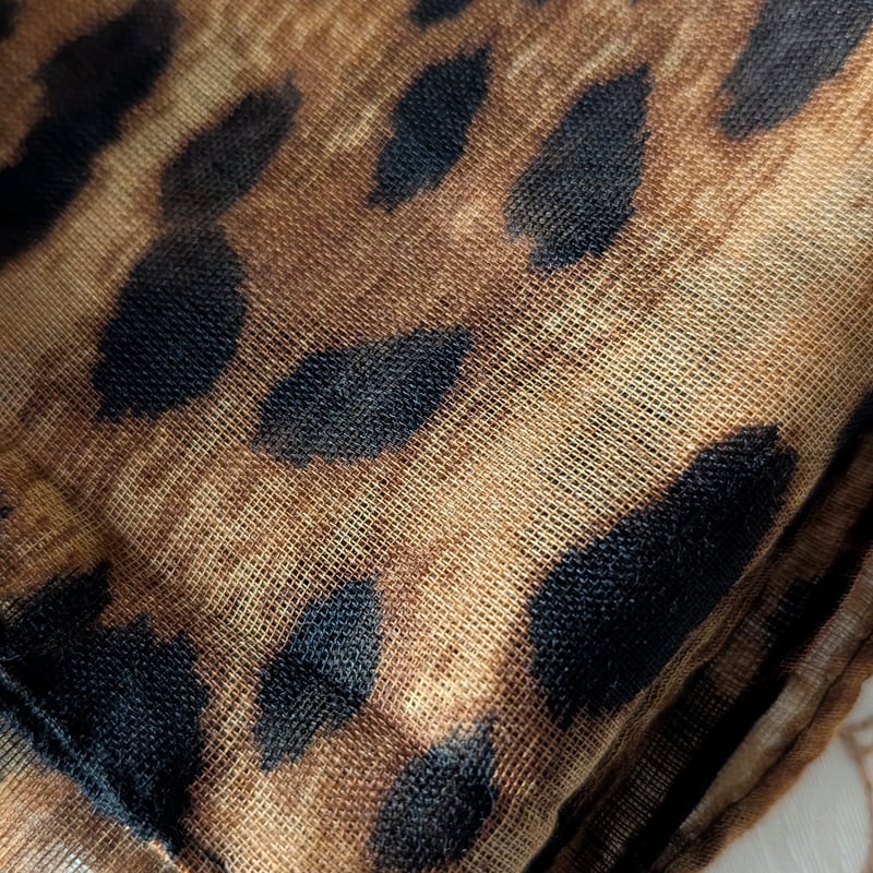 ストール ヒョウ柄 即納 ブラウン 黒 ベージュ 豹柄 ポリエステル