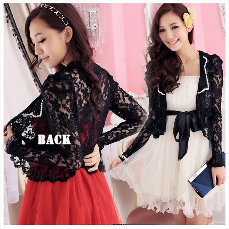 ボレロ カーディガン 黒F(S相当) 即納 パーティー 二次会 結婚式