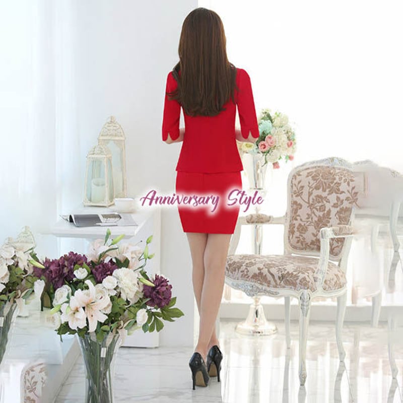 daisy　赤 スカートスーツ 上下セット daisy 赤 スカートスーツ 上下セット daisy 赤 スカートスーツ