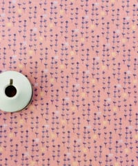 【予約商品】リボンタイム ピンク色 / Ribbon - Thyme Pink color: ハノンオリジナルファブリック 20cm x 50cm