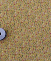【予約商品】フルタリングペタル マスタード色 / Fluttering Petals Mustard color: ハノンオリジナルファブリック 20cm x 50cm