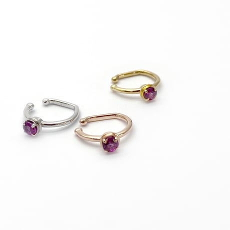 perfume bottle series　earcuff Ssize＜rhodolite garnet＞