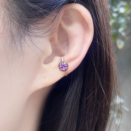 perfume bottle series　earcuff Msize＜amethyst＞