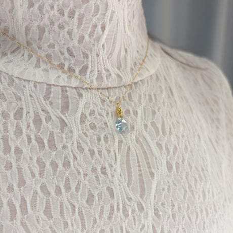 perfume bottle series　necklace ＜blue topaz＞