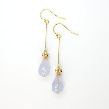 perfume bottle series　pierce ＜blue chalcedony＞