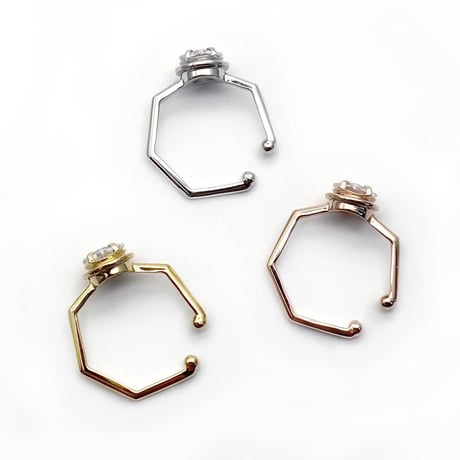 perfume bottle series　earcuff Msize＜cubic zirconia＞