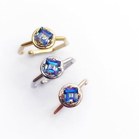 perfume bottle series　earcuff Msize＜mystictopaz blue＞