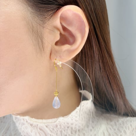 perfume bottle series　pierce ＜blue chalcedony＞