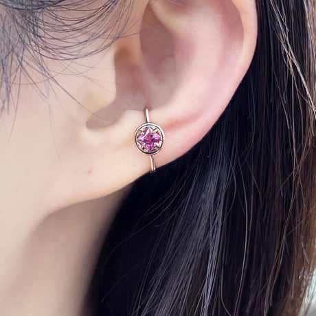 perfume bottle series　earcuff Msize＜rhodolite garnet＞