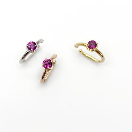 perfume bottle series　earcuff Ssize＜rhodolite garnet＞