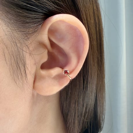 perfume bottle series　earcuff Ssize＜garnet＞