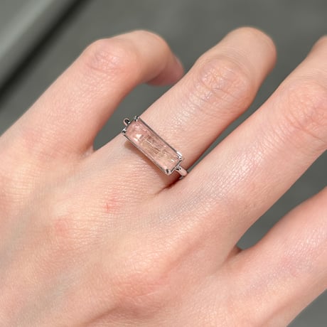 perfume bottle series　ring＜rhodochrosite&rutile quartz＞