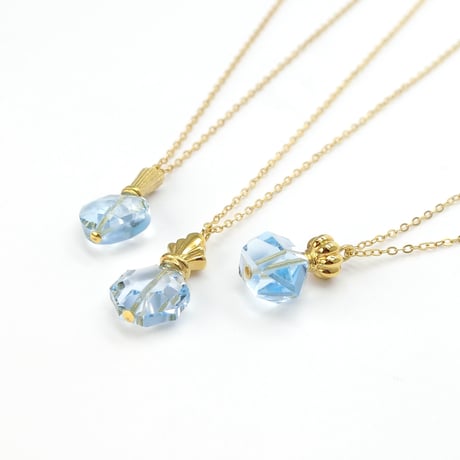 perfume bottle series　necklace ＜blue topaz＞