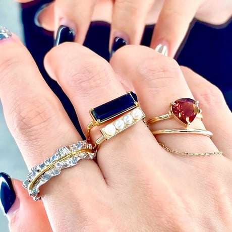 perfume bottle series　ring＜freshwater pearl＞