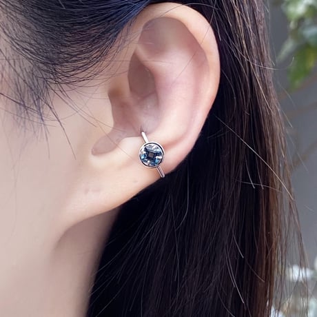 perfume bottle series　earcuff Msize＜london blue topaz＞