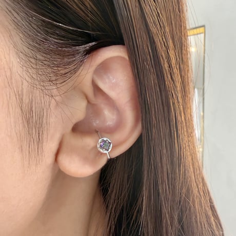 perfume bottle series　earcuff Msize＜mystictopaz green＞